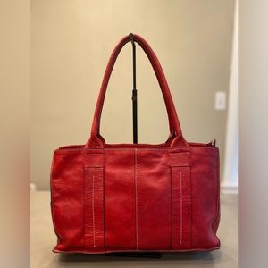 Lopez Moreno Barcelona Red Leather Handbag